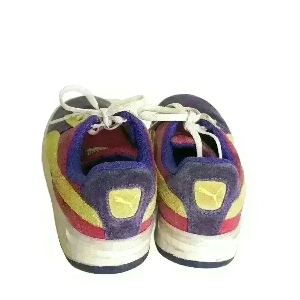 Puma girls sneakers V6 Youth 3 lace up lavender pink yellow